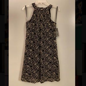 Black & Gold Sleeveless Dress
